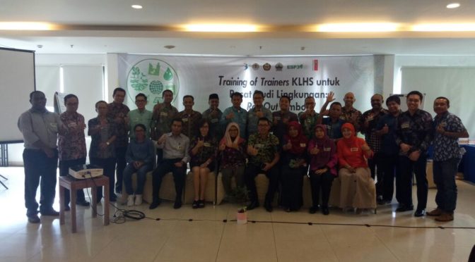 Pelaksanaan ToT KLHS di Ambon telah dilaksanakan